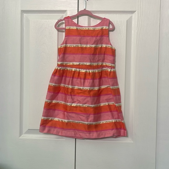 Sold on another site - Janie and Jack Striped dress orange, pink, gold, white - Picture 1 of 1